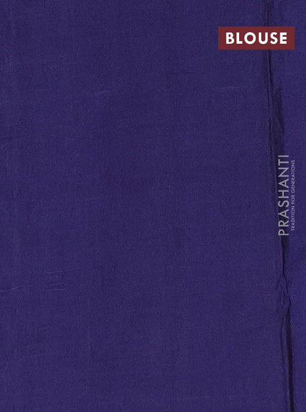 Ikat cotton saree black grey and blue with allover ikat weaves and simple border