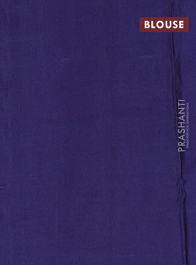 Ikat cotton saree black grey and blue with allover ikat weaves and simple border