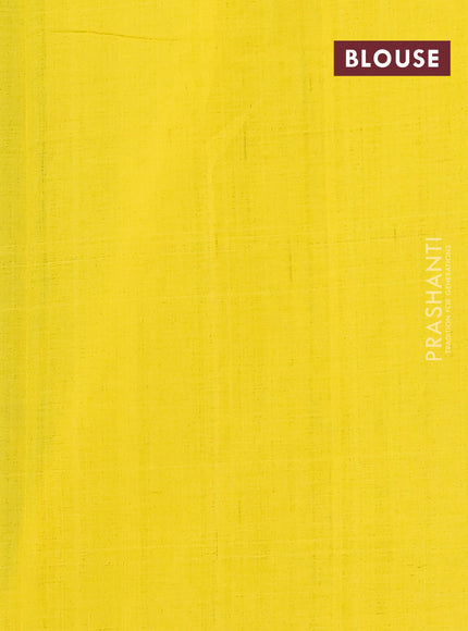 Ikat cotton saree bottle green and yellow with allover ikat butta weaves and simple border