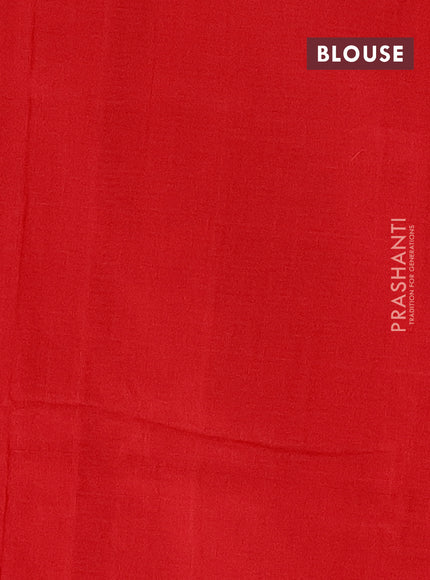 Ikat cotton saree black and red with allover ikat butta weaves and simple border