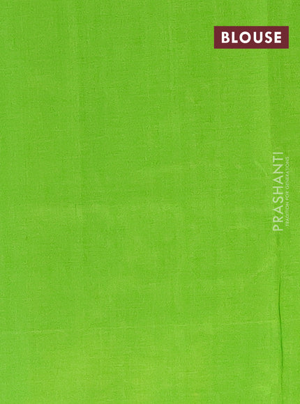 Ikat cotton saree navy blue and light green with allover ikat butta weaves and long ikat style border