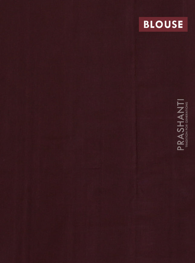 Ikat cotton saree maroon grey with allover ikat weaves and ikat style border