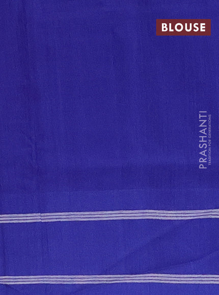 Ikat cotton saree maroon grey and blue with allover ikat butta weaves and rettapet border