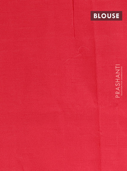 Ikat cotton saree peacock green and pink with allover ikat weaves and simple border