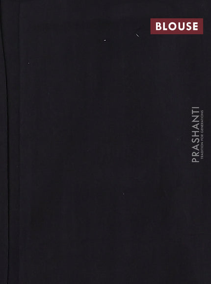 Ikat cotton saree off white and black with allover ikat butta weaves and long ikat style border