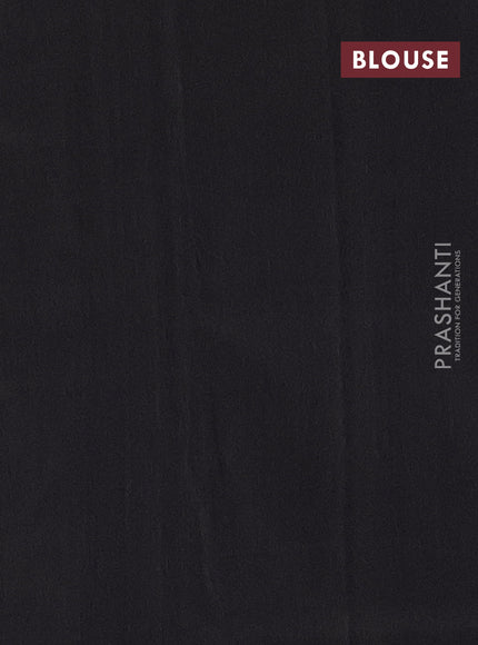 Ikat cotton saree grey and black with allover ikat weaves and simple border