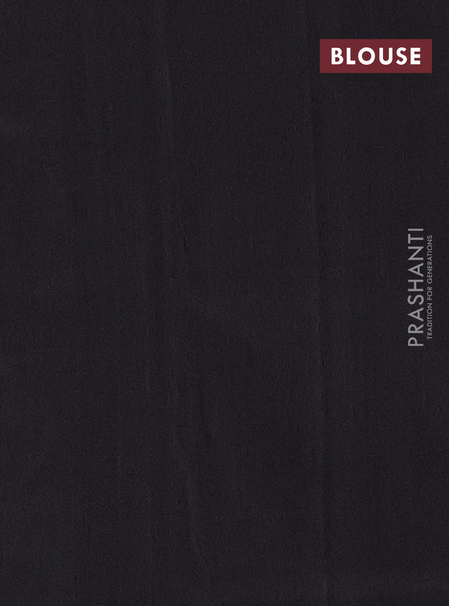 Ikat cotton saree grey and black with allover ikat weaves and simple border