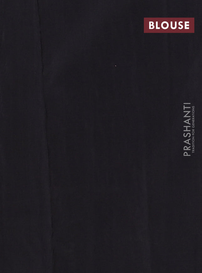 Ikat cotton saree off white and black with allover zig zag ikat weaves and simple border