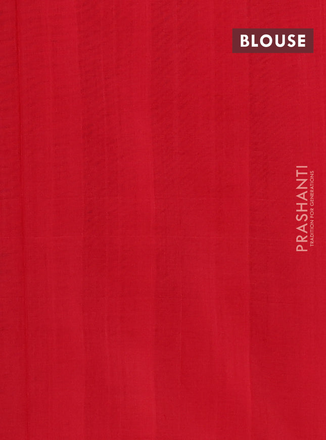 Ikat cotton saree black and red with allover ikat weaves and simple border