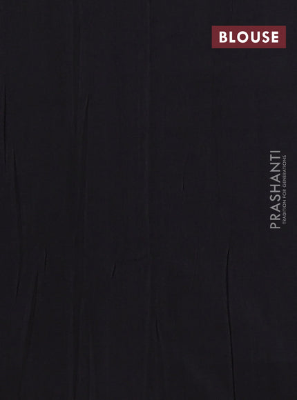 Ikat cotton saree grey and tri colour with plain body and simple border