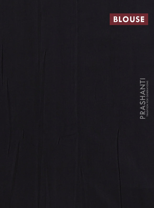 Ikat cotton saree grey and tri colour with plain body and simple border