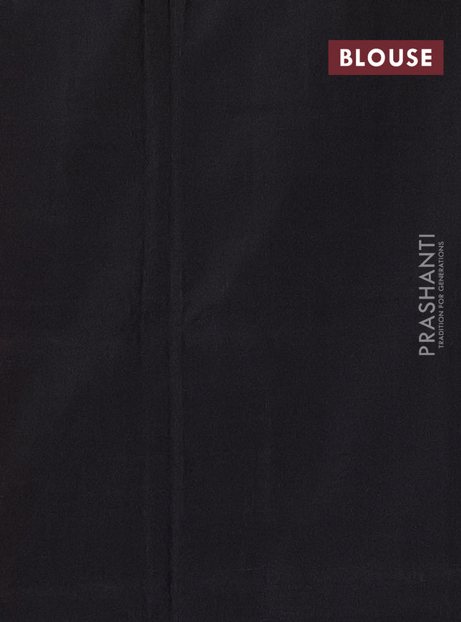 Ikat cotton saree red and black with allover ikat butta weaves and simple border