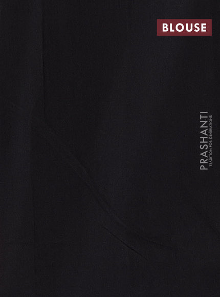 Ikat cotton saree yellow black and red with plain body and long ikat style border