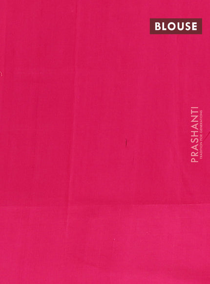 Ikat cotton saree sandal and pink with allover zig zag weaves and simple border