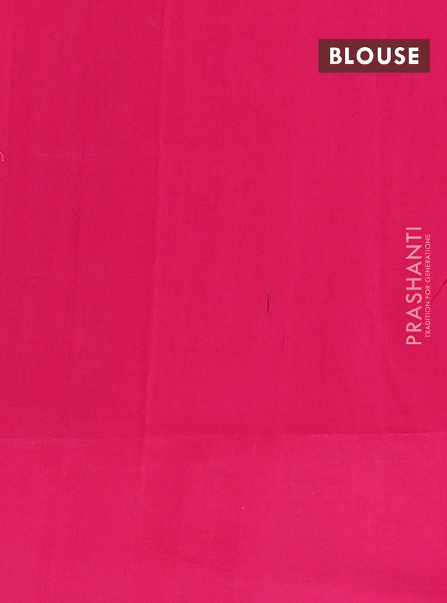 Ikat cotton saree sandal and pink with allover zig zag weaves and simple border