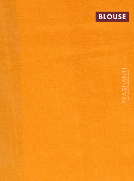 Ikat cotton saree multi colour and mustard shade with allover zig zag weaves and simple border