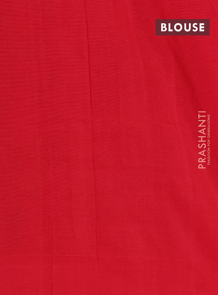 Ikat cotton saree black and red with allover ikat weaves and simple border