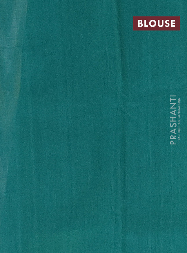 Ikat cotton saree green shade with allover ikat weaves and simple border