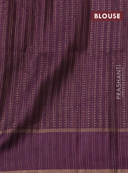 Semi matka saree lime green and deep purple with allover zari weaves and rettapet zari woven border