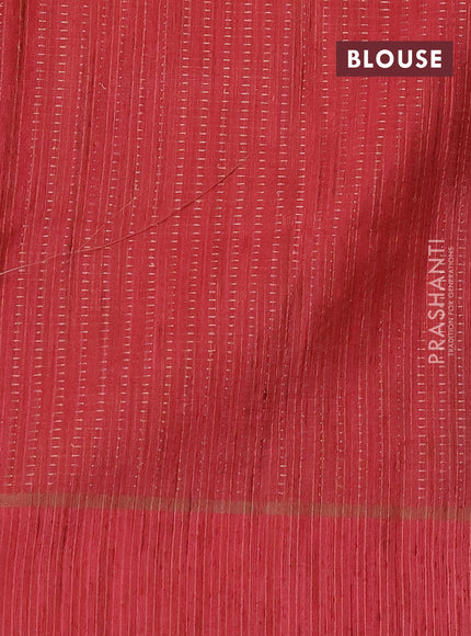 Semi matka saree black and red with allover zari weaves and rettapet zari woven border