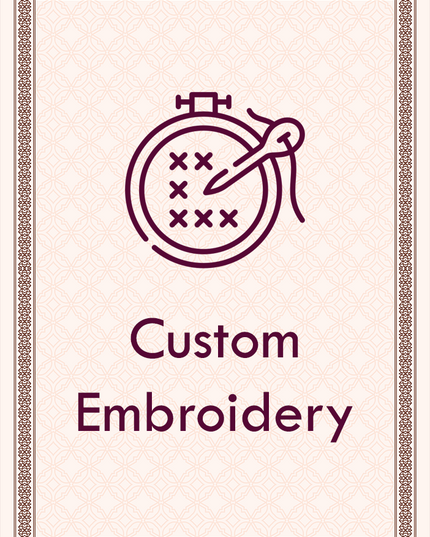Embroidery | Addl. customization price may vary - Bspoke