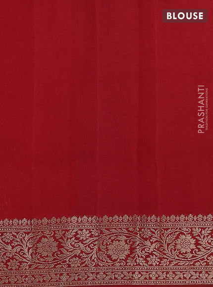 Chiniya silk saree mustard yellow and maroon with woven buttas and woven border