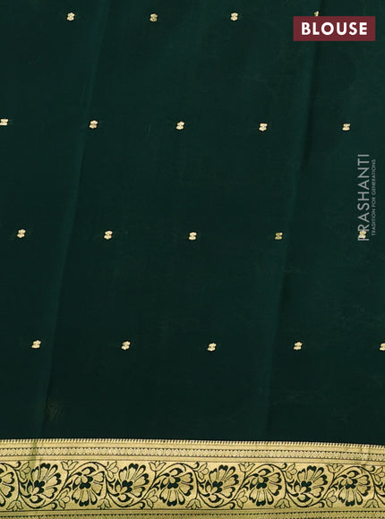 Pure mysore silk saree light pink and green with zari woven buttas and zari woven border