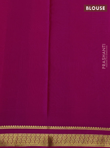 Pure mysore silk saree pink with allover zari checked pattern and zari woven border