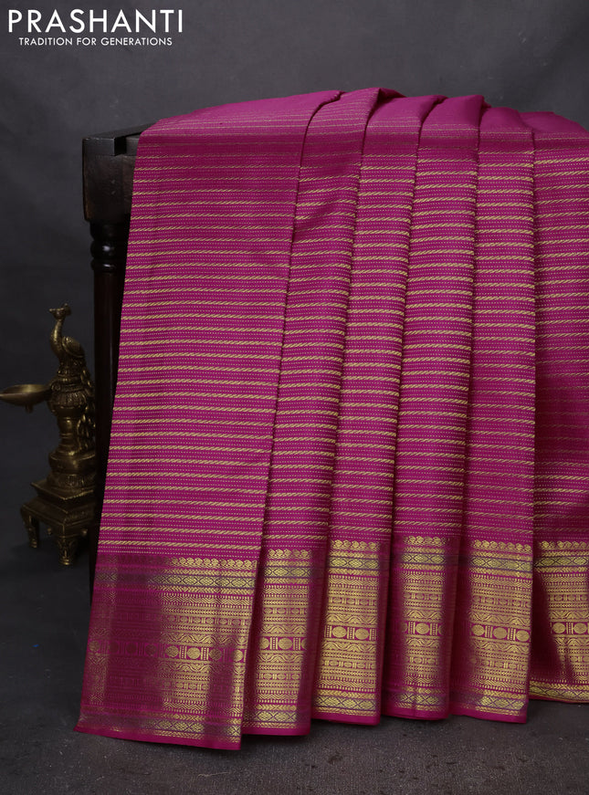 Pure kanchipuram silk saree pink with allover zari woven brocade weaves and zari woven border