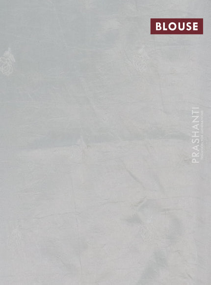 Semi tussar saree cream with floral embroidery work and applique work border