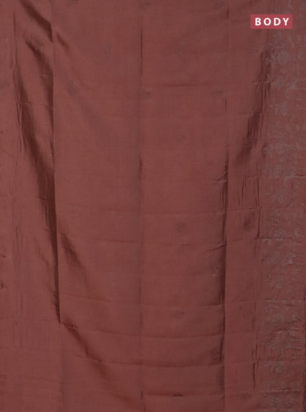 Semi tussar saree pastel peach with floral embroidery work and applique work border