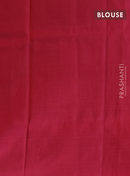 Pure uppada silk saree maroon and pink shade with silver & gold zari woven buttas and rich zari border