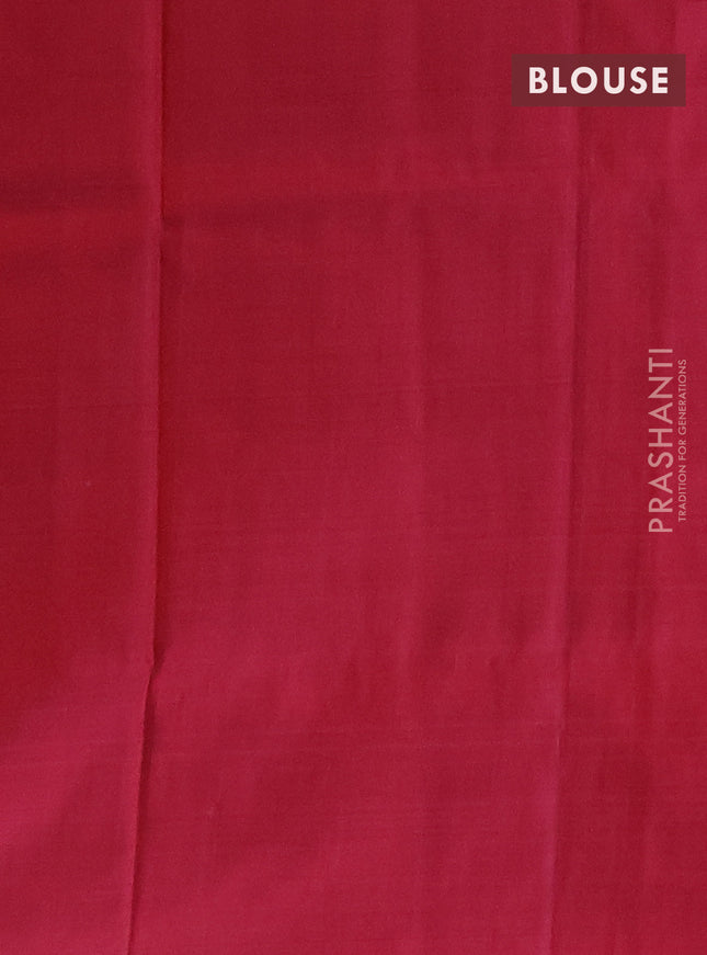 Pure uppada silk saree maroon and pink shade with silver & gold zari woven buttas and rich zari border