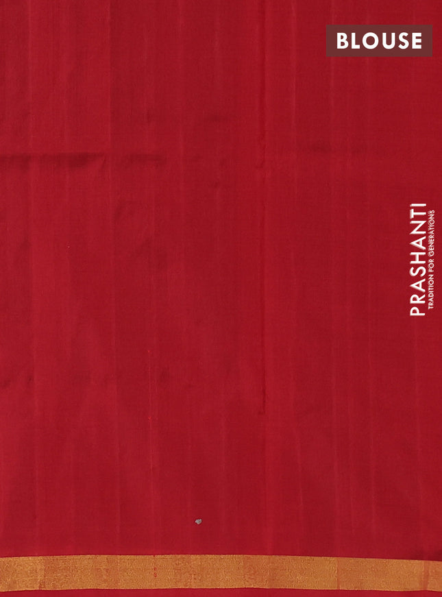 Pure uppada silk saree black and maroon with silver & gold zari woven buttas and rich zari border