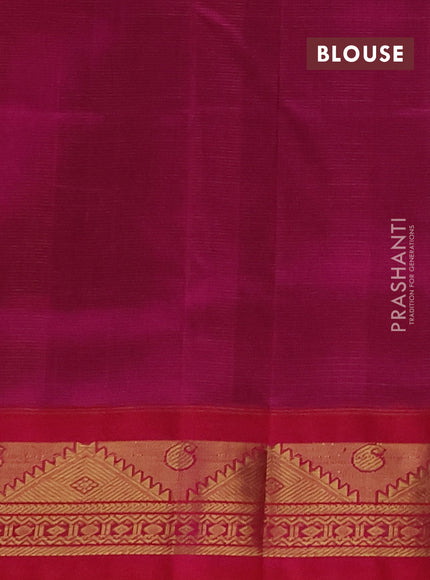 Silk cotton saree black and pink with allover vairosi pattern and zari woven korvai border