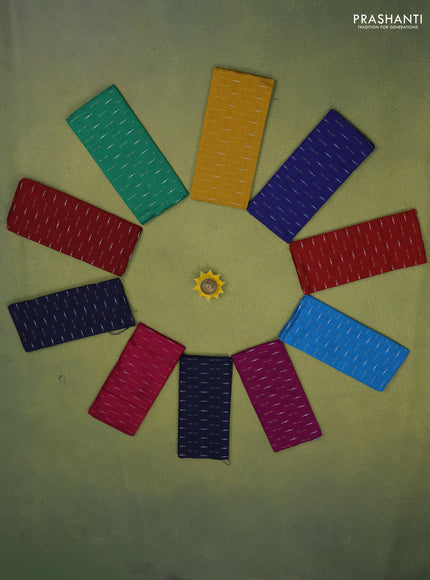 Raw silk blouse bits multi colour with pack of 10