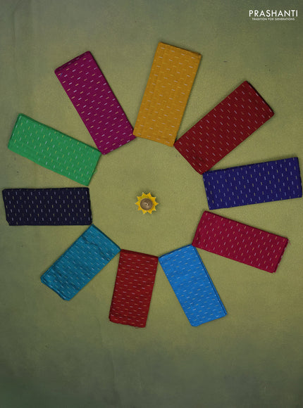 Raw silk blouse bits multi colour with pack of 10