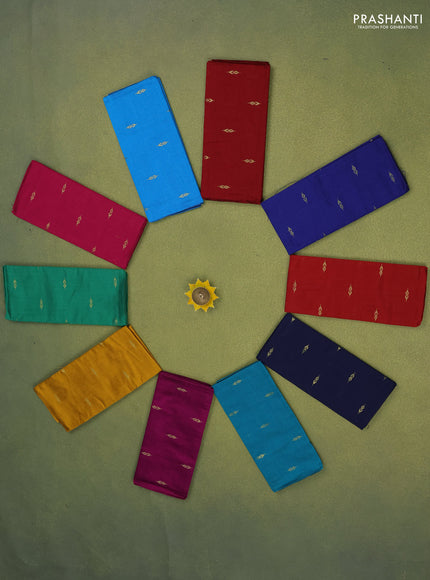 Raw silk blouse bits multi colour with pack of 10