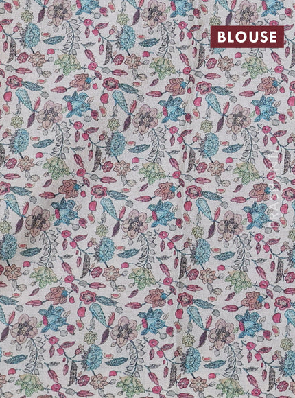 Kota saree cream with kalamkari applique work