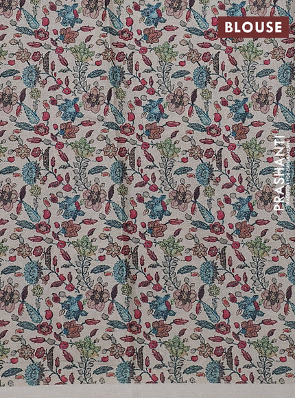 Kota saree mild lavender with kalamkari applique work