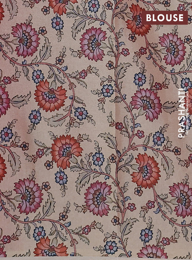 Kota saree red with kalamkari applique work