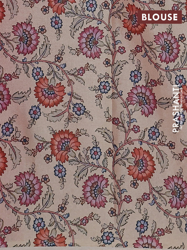 Kota saree red with kalamkari applique work