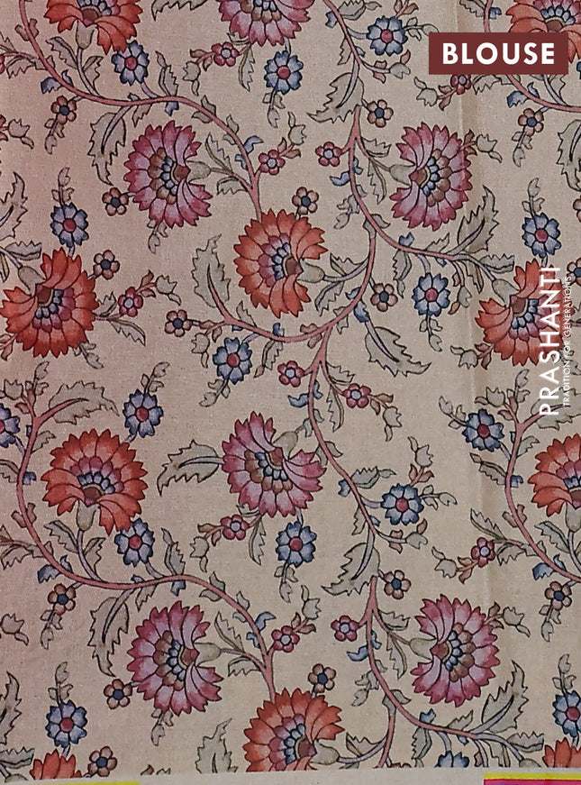 Kota saree pink with kalamkari applique work