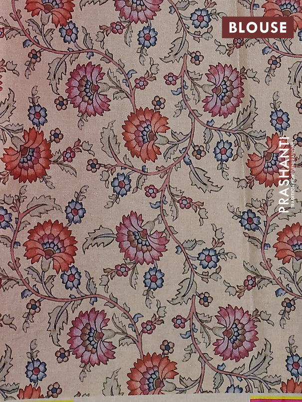 Kota saree pink with kalamkari applique work