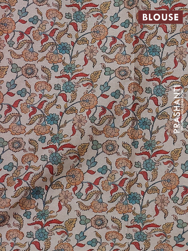 Kota saree mild lavender with kalamkari applique work