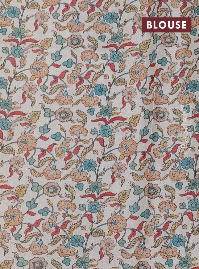 Kota saree cream with kalamkari applique work