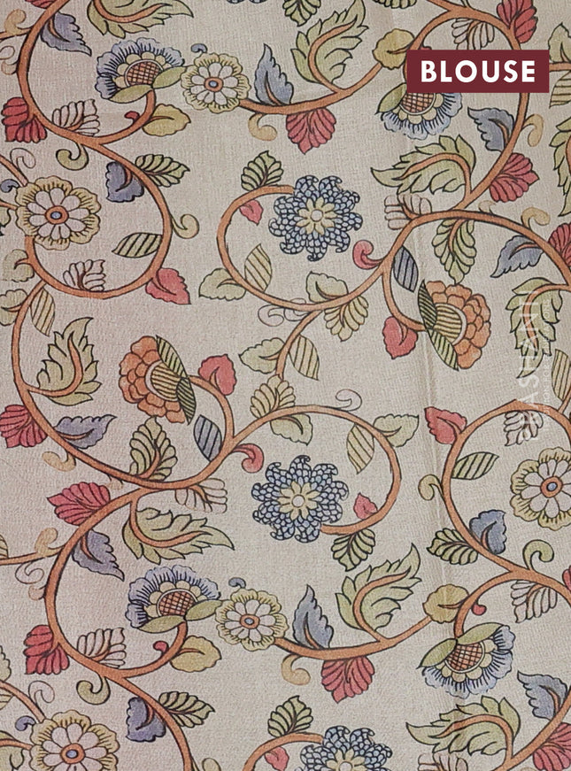 Kota saree pink with kalamkari applique work