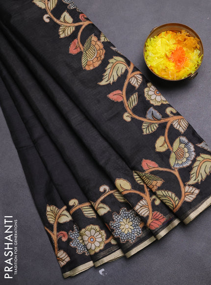 Kota saree black with kalamkari applique work