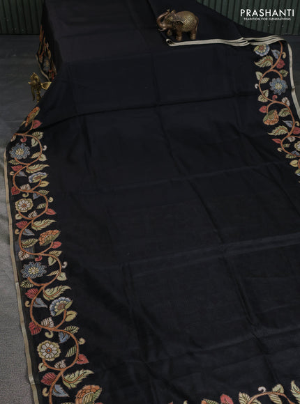 Kota saree black with kalamkari applique work