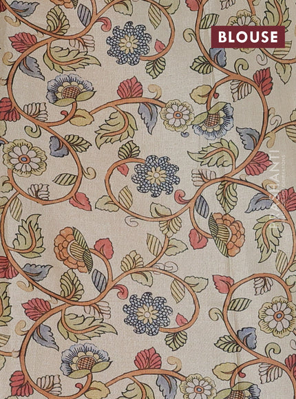 Kota saree mustard yellow with kalamkari applique work